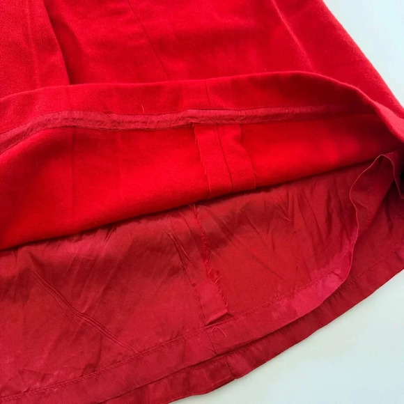 Evan Picone- Vintage- Wool-Red-Midi-Pleated-Skirt- Women’s 8 - Picture 9 of 14